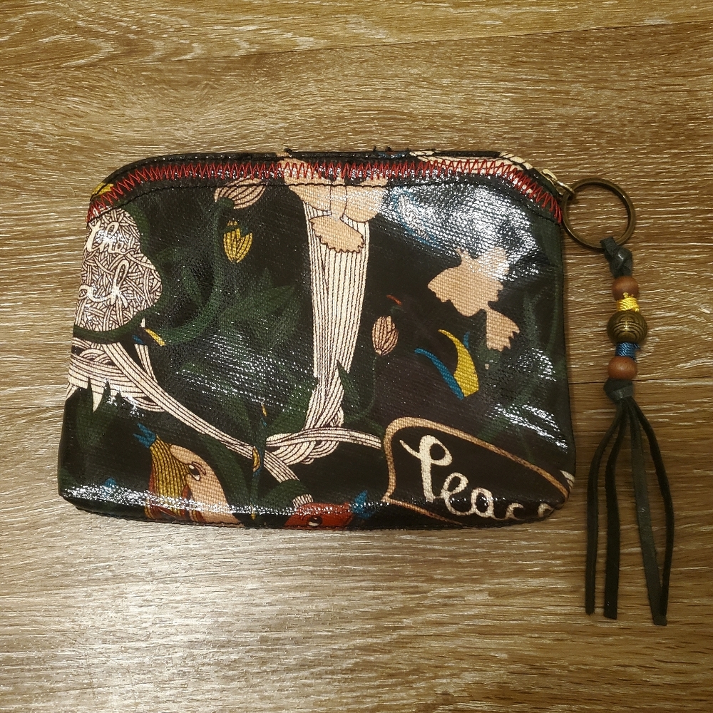 🔥THE SAK | SAKROOTS Peace Doves Coated Canvas Travel Cosmetic Pouch | Wristlet‎